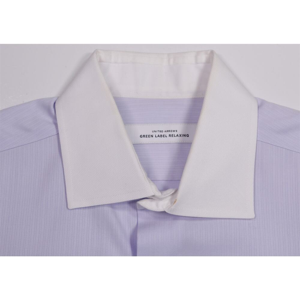 United Arrows Japan Green Label Relaxing Light Purple Slim Dress Shirt (41) 16 - Picture 5 of 7